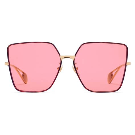 gucci yellow shades|gucci pink sunglasses square.